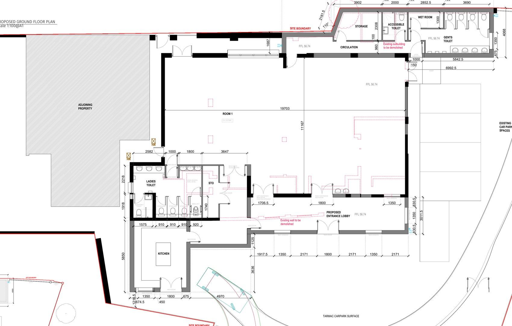 Proposed ground floor plan