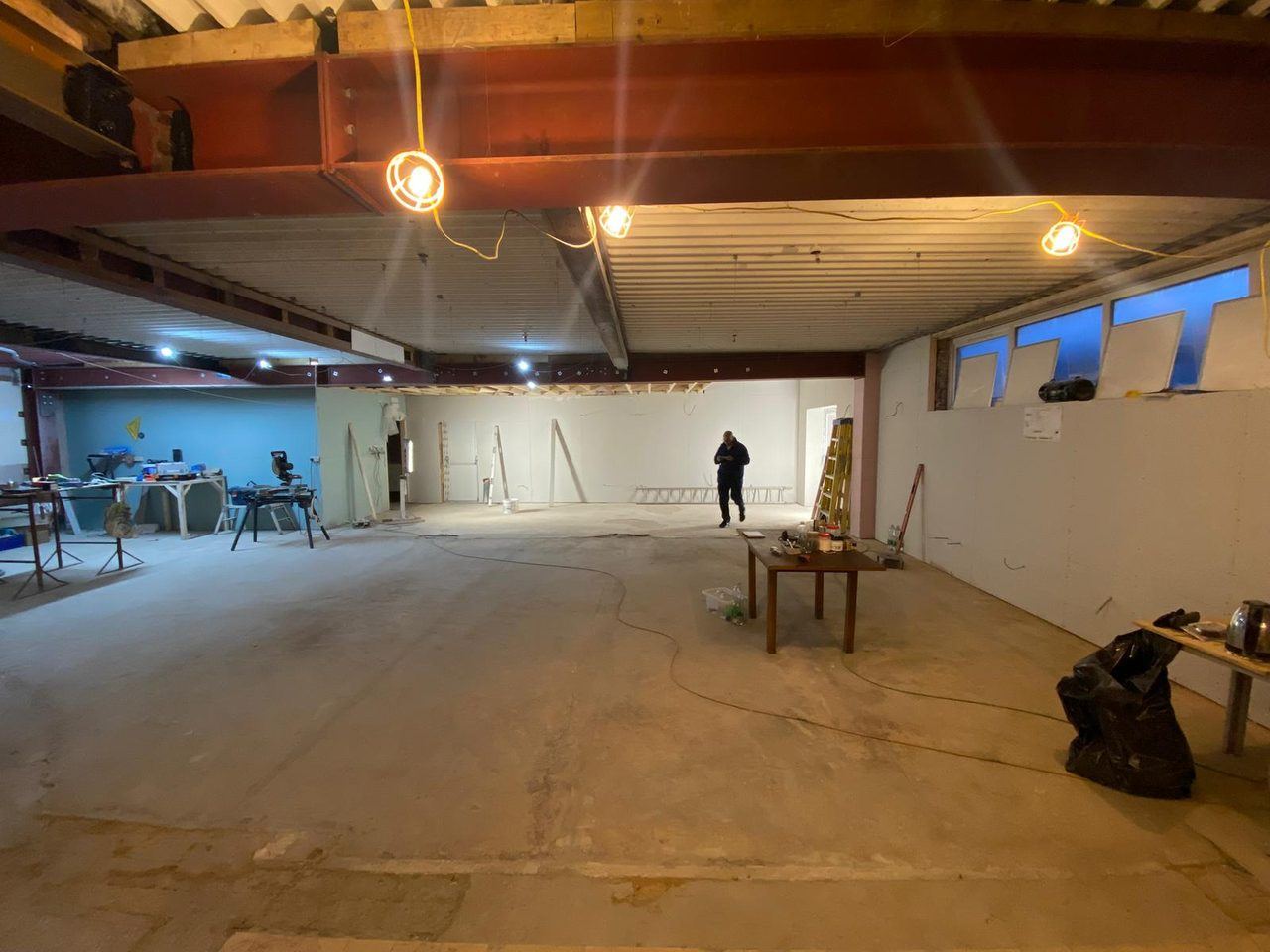 Stage 4: lined and lit