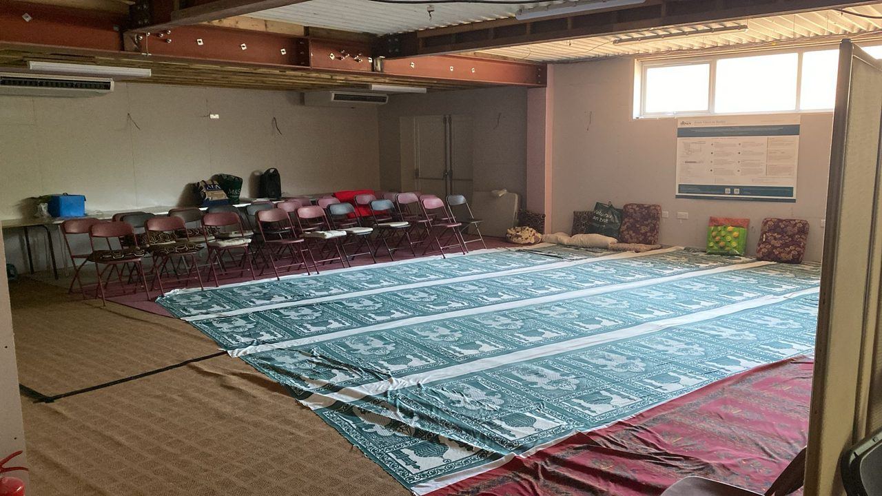 Temporary set-up during the works